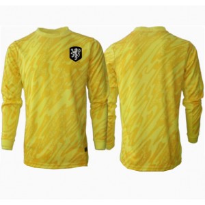 Alankomaat Maalivahti Jalkapallovaatteet Vieraspaita EM-Kisat 2024 Pitkähihainen